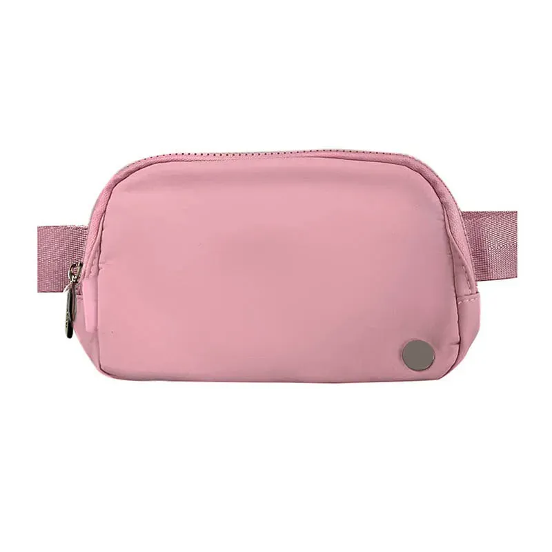 Fashionabla Yoga Nylon Bag Lu Belt Bum Bag Sport Womens Crossbody Shoulder Fanny Pack Portable Midje Bumbags Ny uppgraderingskista 1L kapacitet med varumärkeslogotyp