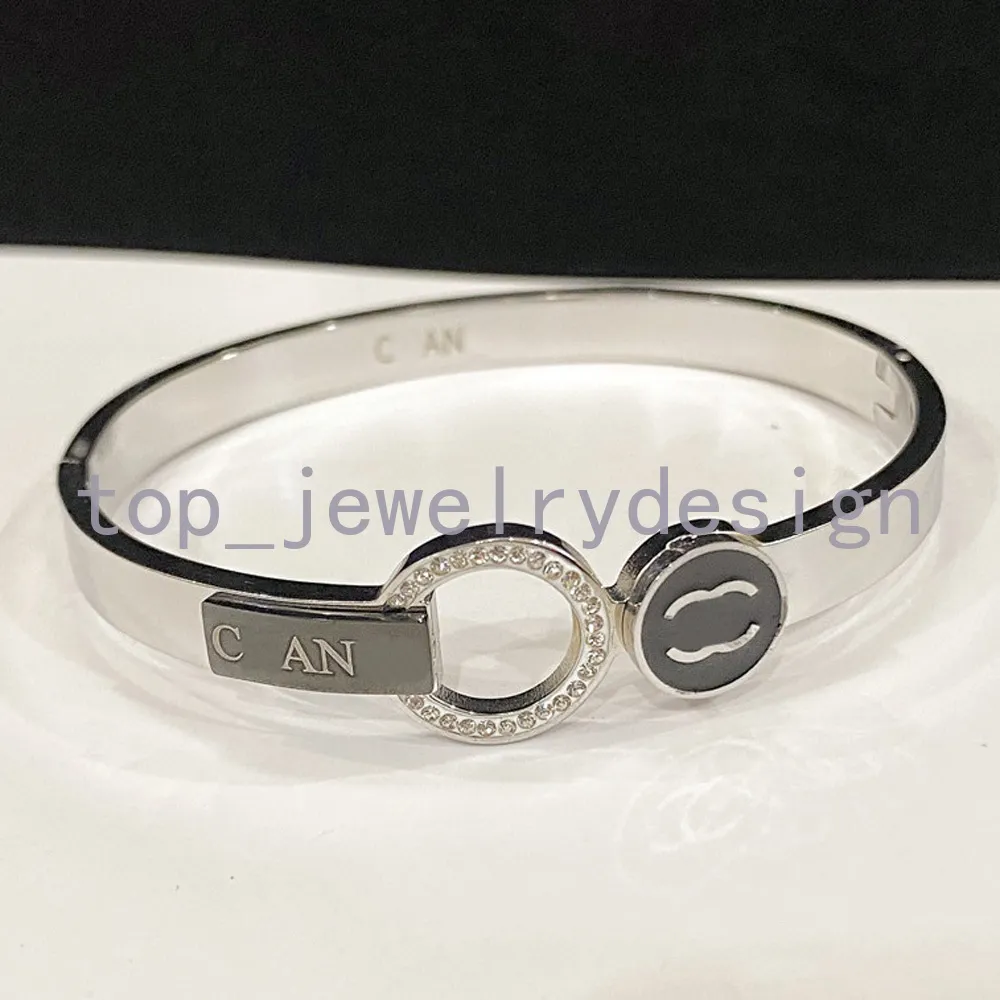 Бренд браслет роскошный браслет дизайнер Bangles Mens Women Titanium titanium thenless Design Brand Brand Письмо ювелирные украшения аксессуары высококачественного подарка