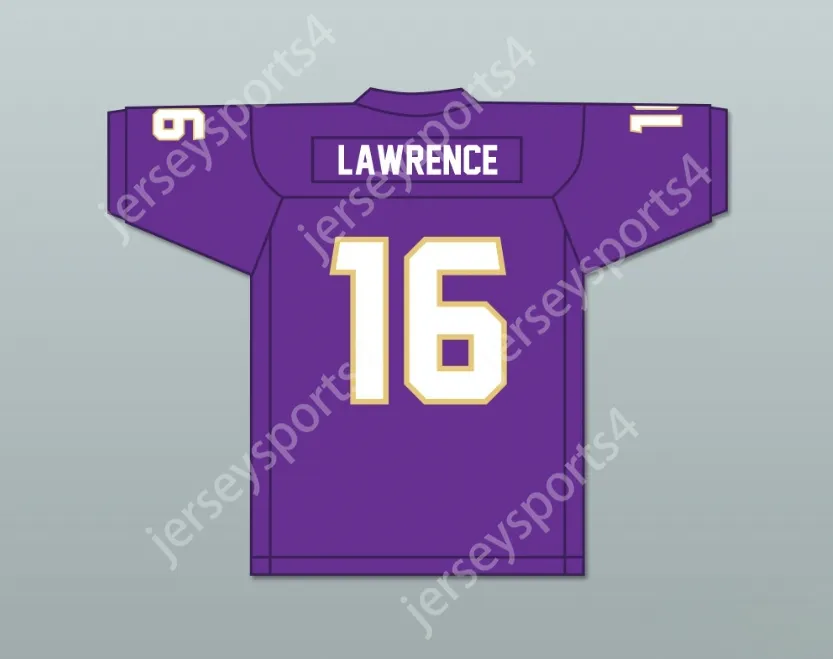 مخصص أي اسم رقم رجال الشباب/Kidstrevor Lawrence 16 Cartersville High School Hurricanes Purple Football Jersey 4 Stitched S-6XL