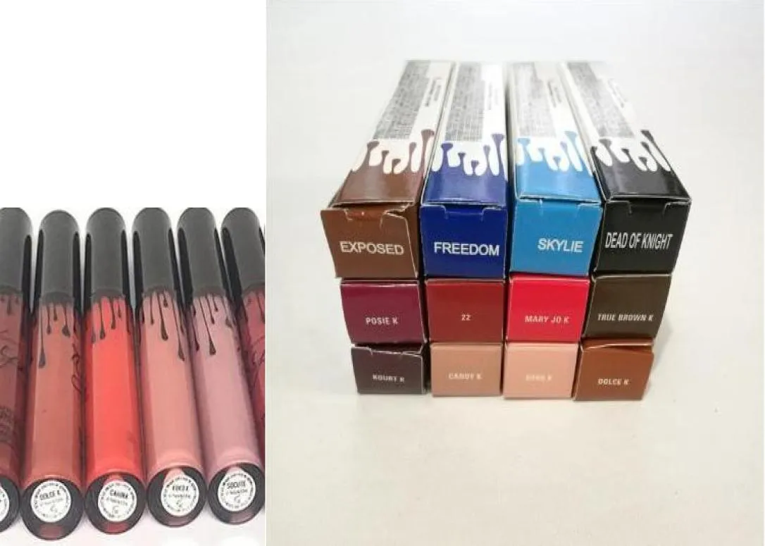 12 färger märke läppglans läppstift kosmetik läpp läppglans flytande matt läpp stick röd sammet makeup mix color4297345