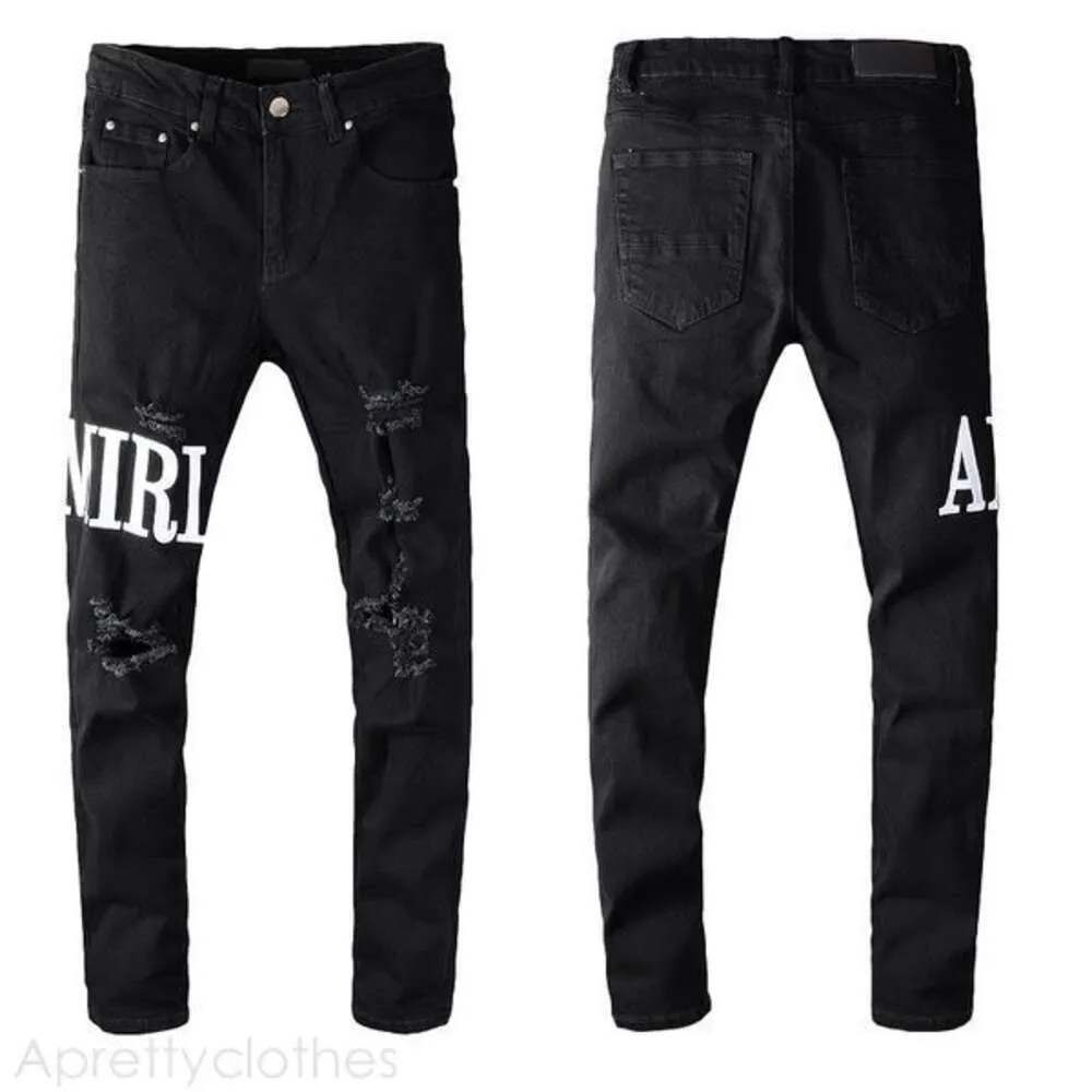 Amirir Jeans Mens JeanDriptedBikers Man Luxury Designer Jeans Slim Fit Motorcycle Biker Denim for Men Black900 Amirir Shirt