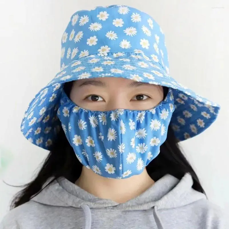 Wide Brim Hats Tea Picking Cap Sports Anti-UV Sunscreen Fisherman Hat Shawl Protect Neck Sun Women