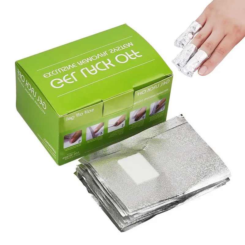 Remover 1000Pcs/Lot Aluminium Foil Nail Art Soak Off Acrylic Gel Polish Nail Removal Wraps Remover Makeup Tool Nail Carel