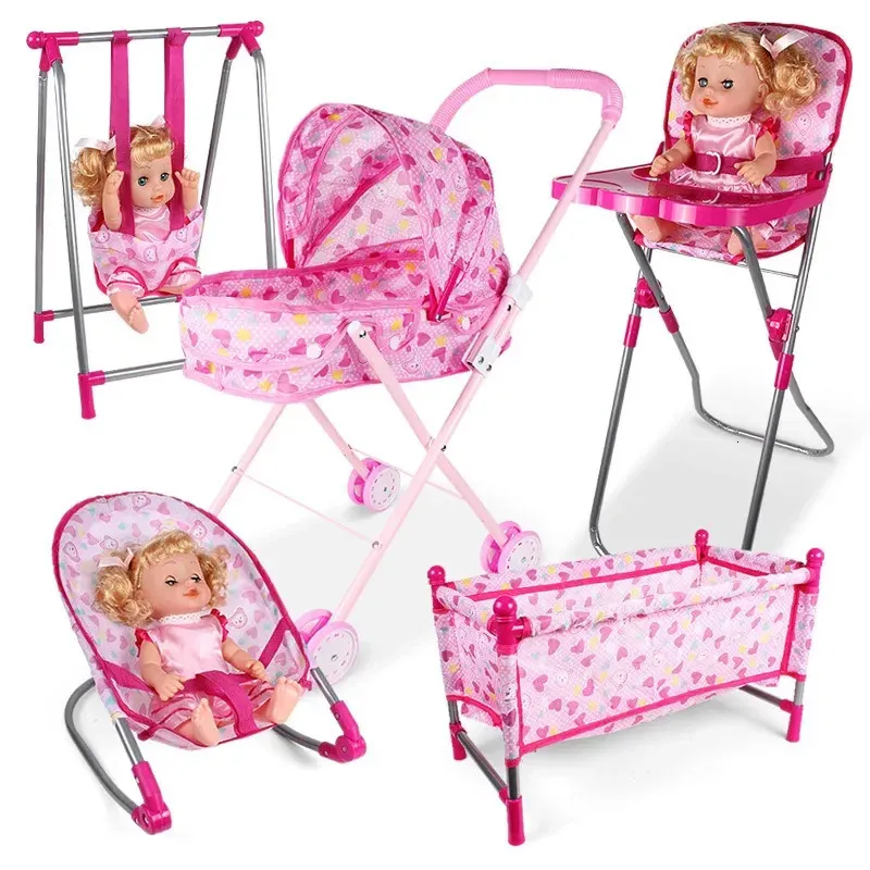 Oyuncak ev aksesuarları sallanan sandalyeler sallanan yataklar yemek sandalyeler bebek oyun odaları simüle mobilya oyuncakları taklit oyun oyuncakları 240424