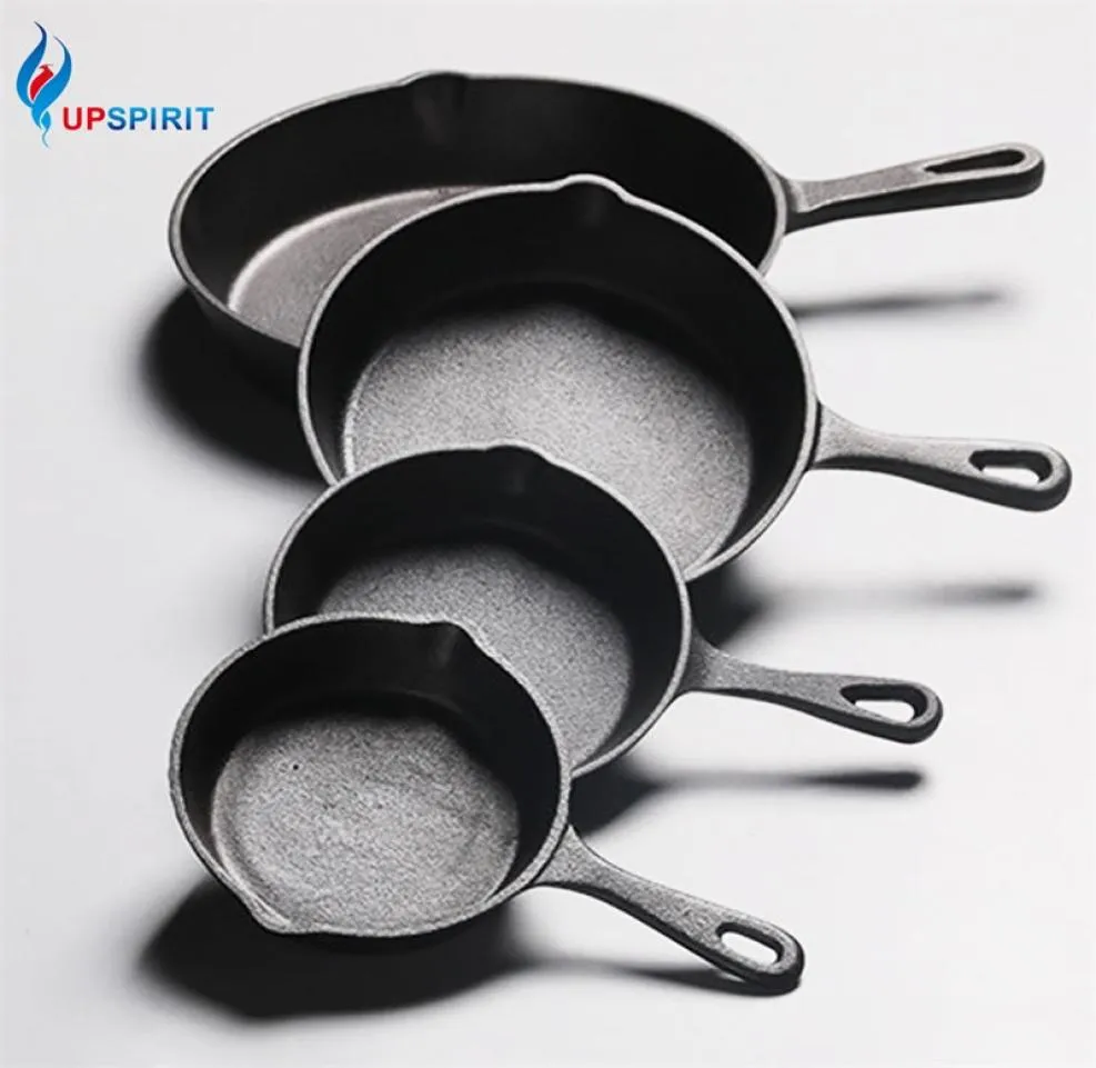Upspirit Cast Iron Nonstick 1426cm Skillet Frying Pan For Gas Induction Cooker Egg Pancake Pot Kitchendining Tools Cookware C198413232