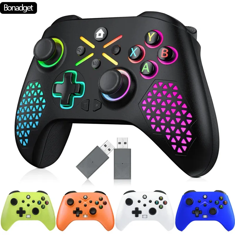 24g per SeriessWitchandroidPC Controller dei videogiochi Six Axis Vibration RGB GamePad Control Console Joystick 240418