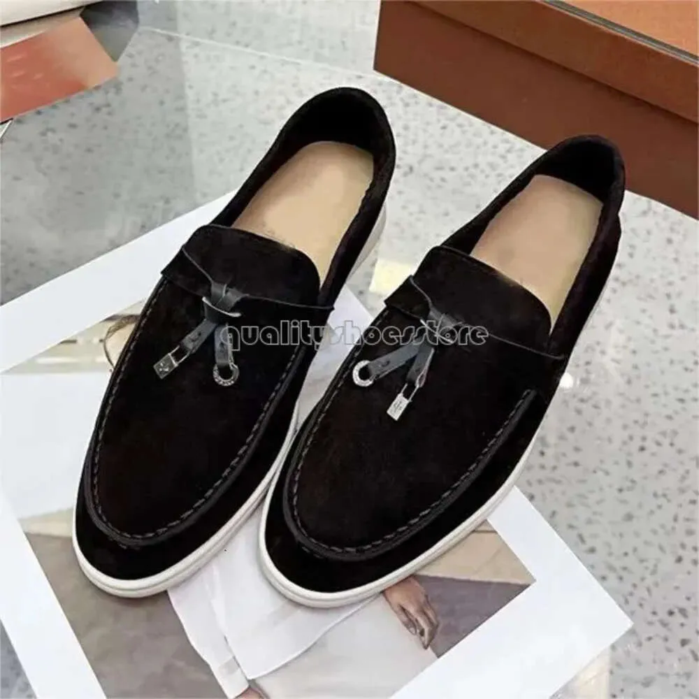 Chaussures féminines masculines LP LOAFERS LORO PIANO SUMME CHAPEURS FLAT LOW SUEDED COUPE CUIR OXFORDS MOCCASINS MADE CONFORT LOAUFER SLIR LA MONFÉRÉE SOLE SOLE SOLE 35-45 358