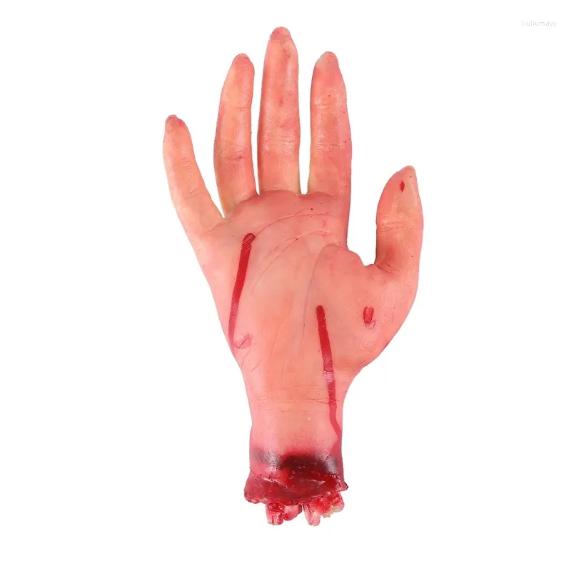 Impreza dostarcza krwawe horror przerażający Halloween Prop fałszywy odcięte życie rozmiar ręki House 19 x 10,5 cm