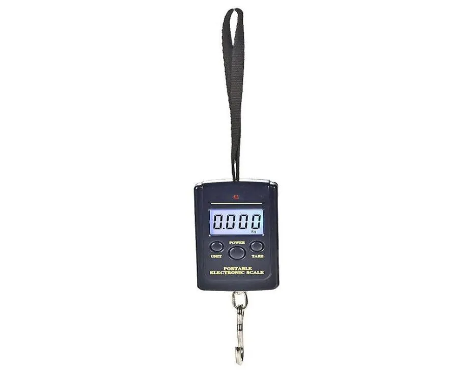 40kg digitale schalen LCD Display Hanging Hook Bagage Visschaal Schaal Huishouden Portable Airport Elektronische schalen DH01514787338