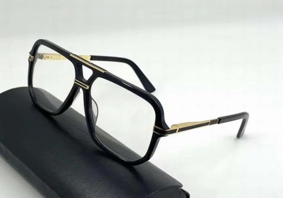 Legends 6025 Shiny Black Gold Eyeglasses Glasögon Frames Mens Fashion Vintage Legends Solglasögon UV Protecton med Box1060276