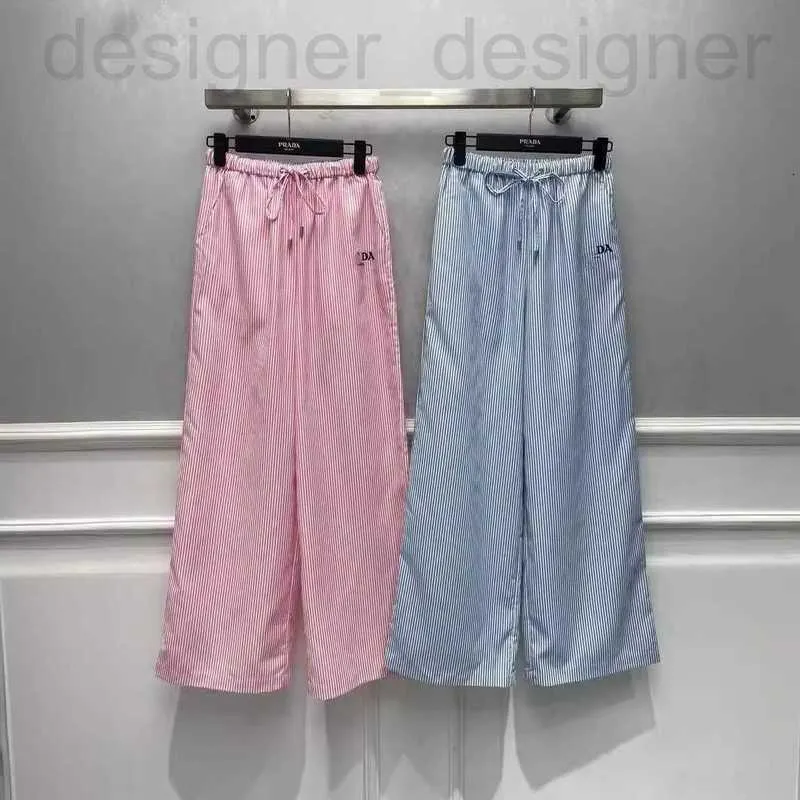 Damesbroeken Capris Designer Brand Spring/Summer Nieuwe Pra Fashion Age Reduce Casual Style Losse en veelzijdige geborduurde trekkoord Elastische rechte been VR61