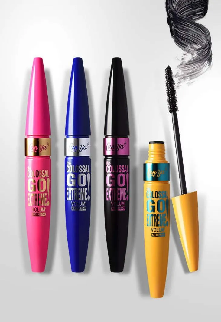 Canya nieuw merk wimper mascaras make -up snel droge krullenverlenging natuurlijke waterdichte zwarte 3D oog lashes mascara3105846