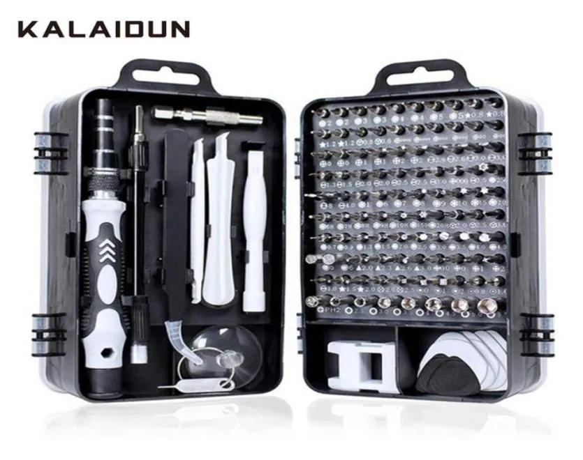 Kalaidun -Schraubendreher Set 115 in 1 Bit Präzision Magnetschraubendreiber Torx Bits Isoliert Multitools Telefon Reparaturhandwerkzeuge Kit T1522450