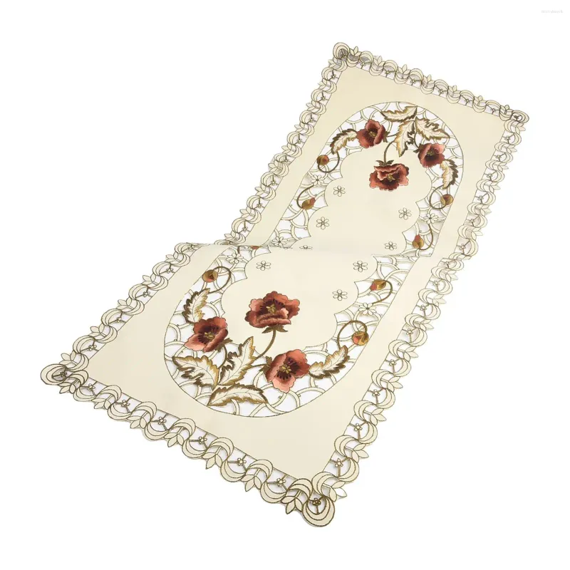 Tabla de tela de tela Resistente y lavable Matadero bordado Mat de encaje Cubierta de tela de satén Protectora para fiestas de bodas