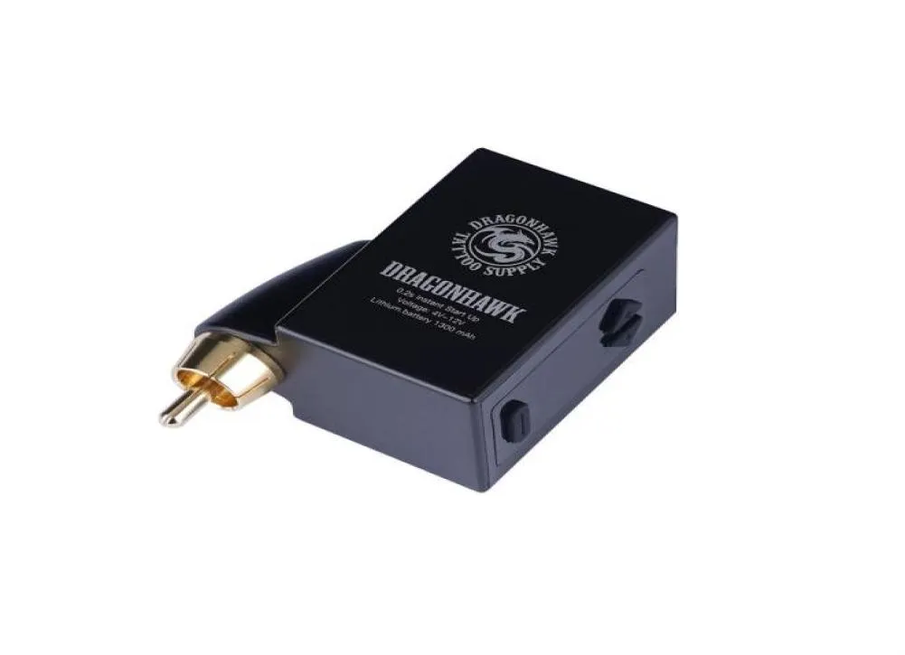 Dragonhawk Wireless Tattoo Batterie Netzteil RCA Connect 1300mAh wiederaufladbare LCD -Bildschirm P2104014960