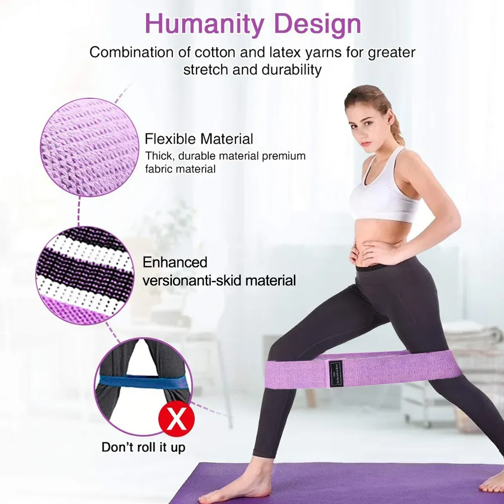 Resistance Bands Fitness Booty Bandss Hip Circle Fabric Fitness Rubber Expander Elastic Band for Home Workout Exercise Equipment