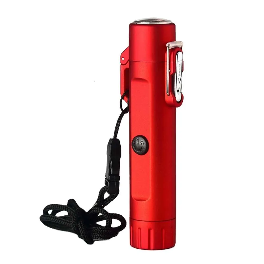 Plasma à double arc personnalisé en plein air Fumer le briquet USB à vent de vent rechargeable plus léger pour le camping Cigarette