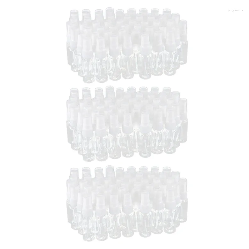 Storage Bottles 150X Empty Clear Plastic Fine Mist Spray With Microfiber Cleaning Cloth 20Ml Refillable Container