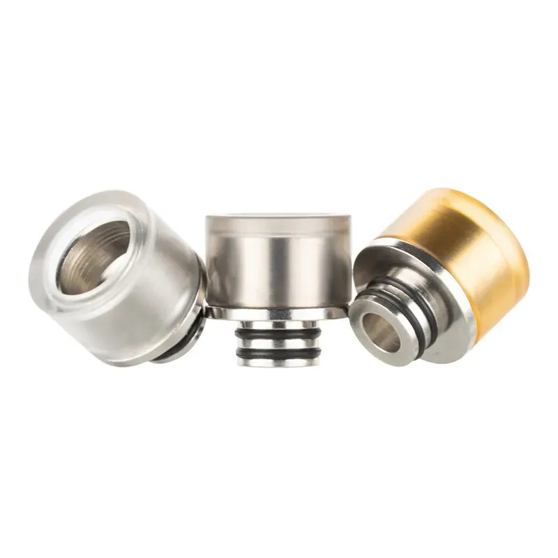 3 Styles 510 810 SS Drip Tip Stainless Steel Acrylic Plastic Wide Bore Mouthpiece for 510 810 Thread Tank Atomizer 