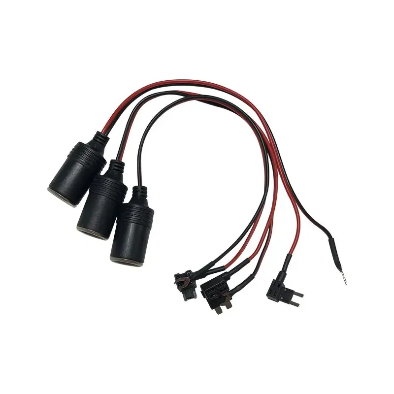 Pure koperen auto sigarettenaansteker opladerkabel vrouwelijke socket plug connector adapter kabel zekering