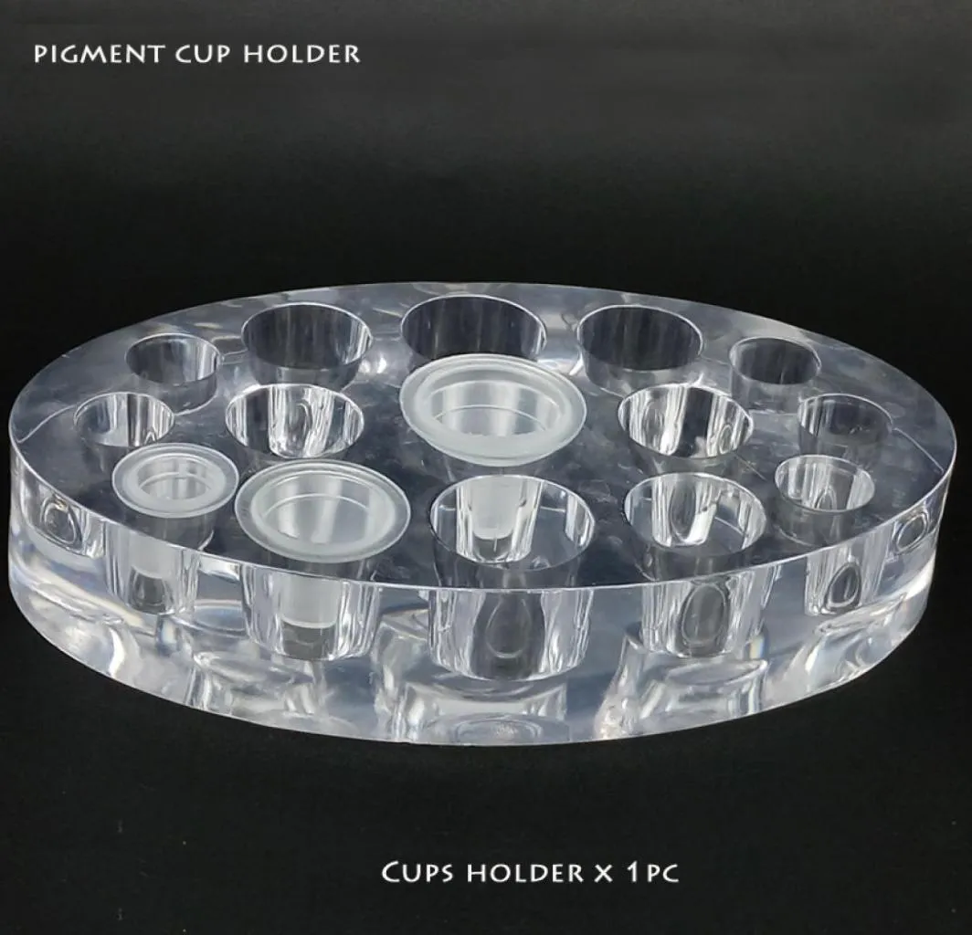 Holoov Acryl Pigment Rack Permanent Makeup Pigment Pigment Cup Color Pigment Cup Tattoo Holder Holder Ship5370583