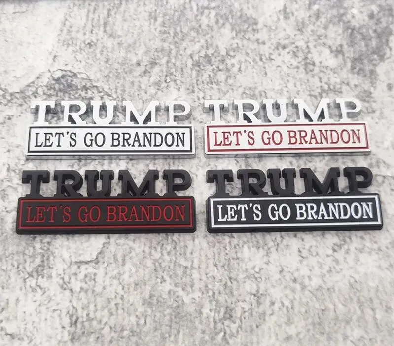 Party Decoration 1PC Trump Lets Go Brandon Car Sticker för Auto Truck 3D Badge Emblem Decal Auto Accessoriess