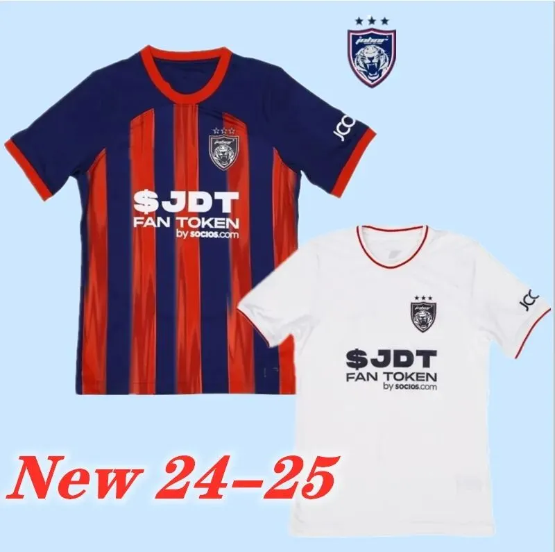 25 Darul Johor 24 Malaysia Erwachsene Fußballtrikots Ta'zim F.C.JDT Super League 2024 2025 Home Red Away White 19 Akhyar.R Männer Camisetas de Futbol Top Thai Quality 20 20
