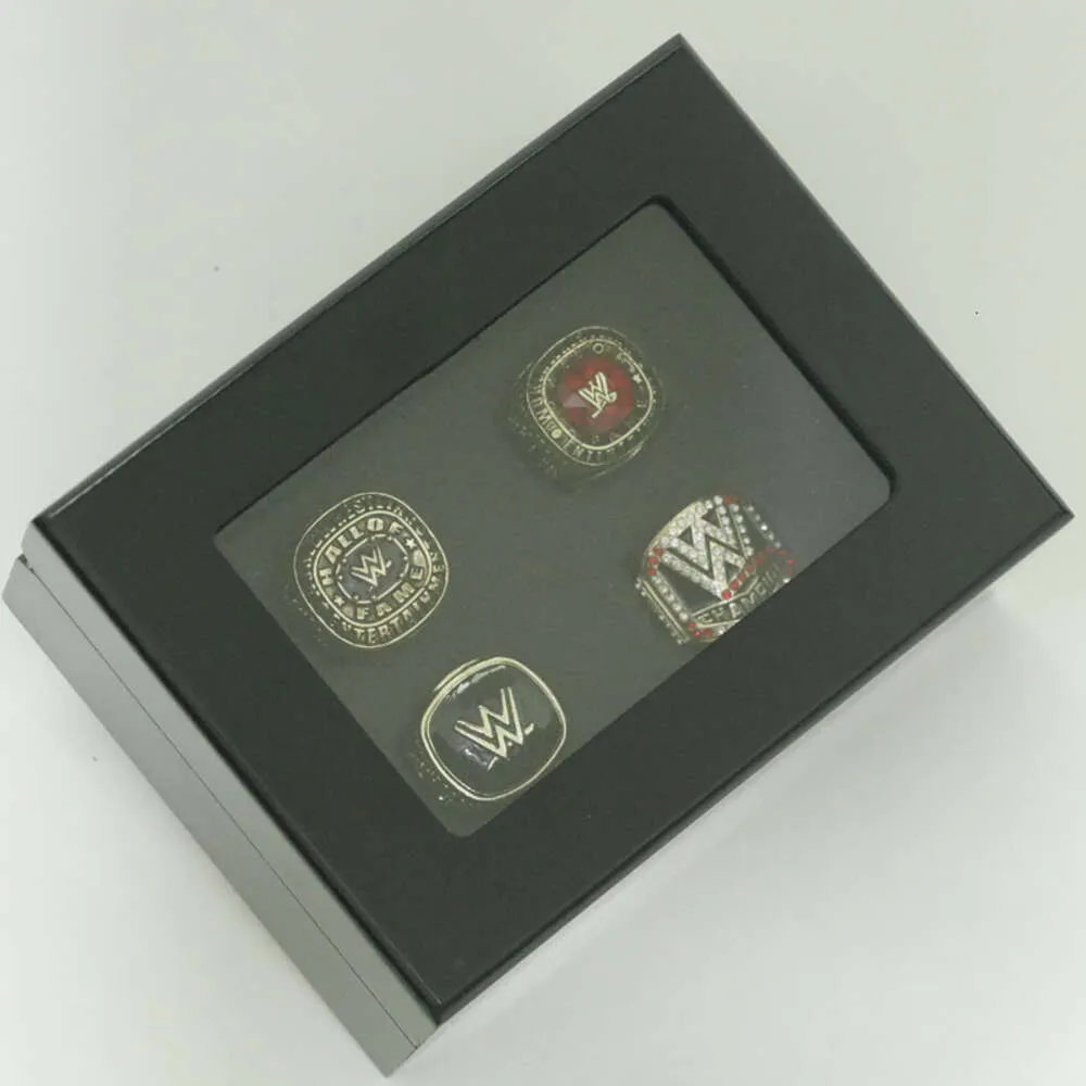 7LQG Band Rings 2004 2008 2015 2016 Американское профессиональное борцовое кольцо w Style 4 Solid Black Wooden Box Set xrgl