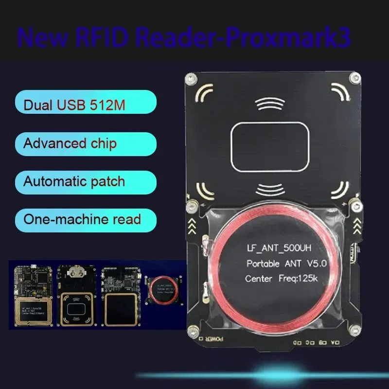Proxmark3 512M RFID Card Reader IC/ID Key Writer NFC 5.0 Smart Chip Copier Programmer Kit UID S50 Decoding Duplicator 240423