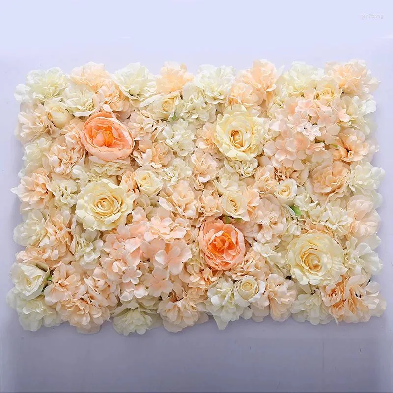 Dekoratif Çiçekler 3pcs Hyrangea Gül Kemerli Çiçek Duvarı 40 60cm Guelder Yapay Flowe Liner DIY Düğün Festivali Halı