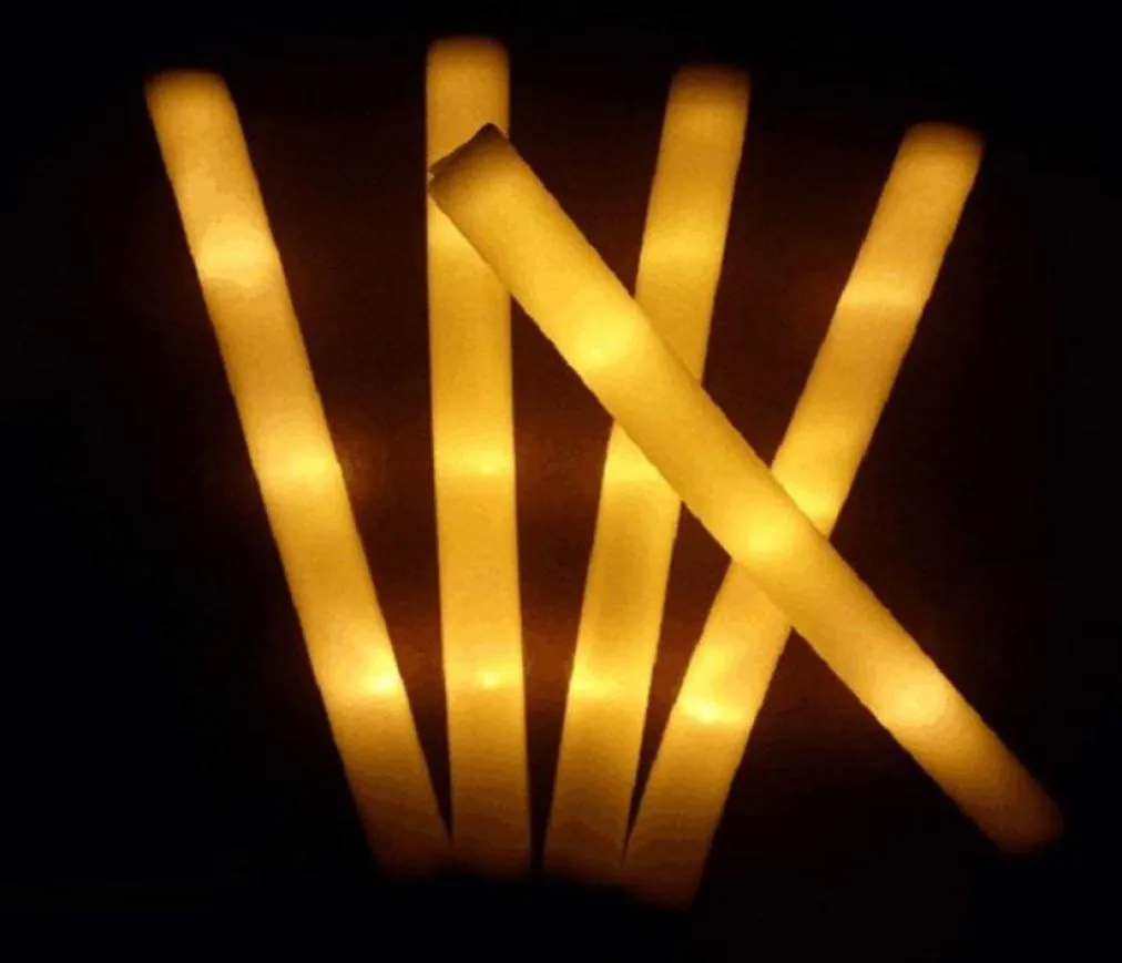 Decoração de decoração de partido bastão de bastão varinha de varas de esponja multicolor Glowsticks Batões de torcida Tubo RGB RGB LED na luz escura FO7623467
