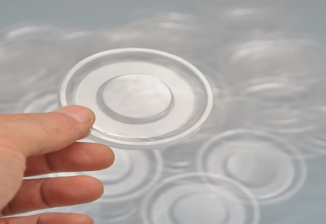 Plateaux de cils transparents en plastique 100pcack entièrement pour faux cils Boîte d'emballage FAUX Cils 25 mm Plateau de caches de vision Round Porte pour L8214762