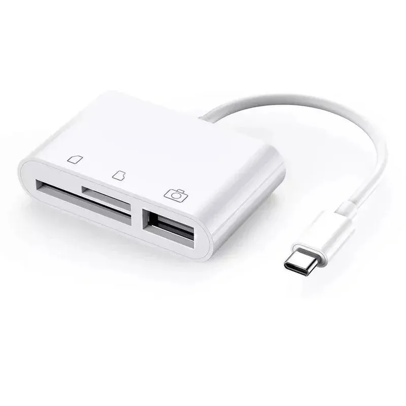 Type C tot SD -kaartlezer OTG USB -kabel Micro SD/TF -kaartlezer Adapter Gegevensoverdracht voor MacBook Cellphone Samsung Huawei