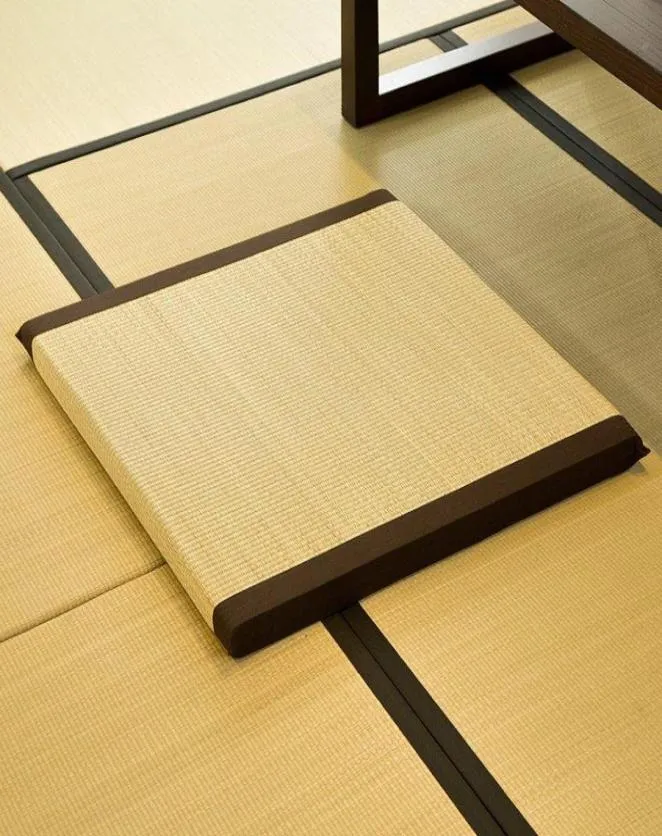 Cushiondedecorative Oreiller Zabuton Zafu Square Cushion 5565cm Zen Floor Méditation Siège Japonais Tatami Mat Paille Bouddha5812930