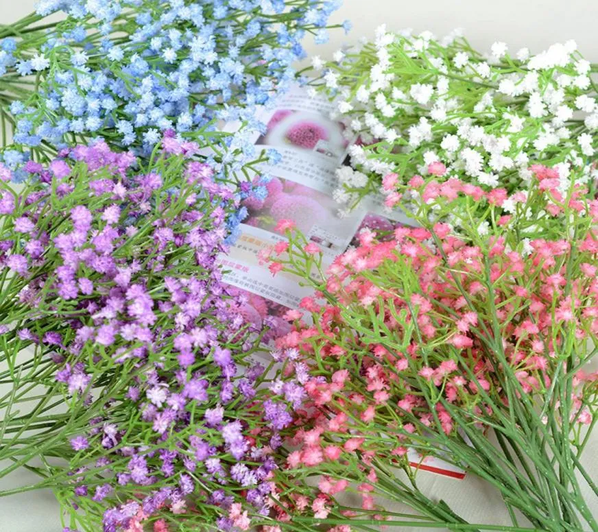 Gypsophila 90Heads 52cm Bebekler Nefes Yapay Çiçekler Plastik Çempila Diya Çiçek Buketleri Düğün Ev Dekoru Düzenlemesi 3747535