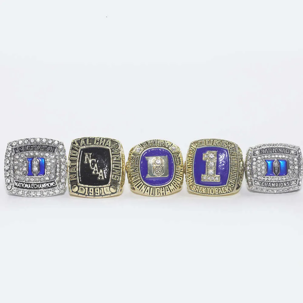Rings della banda 14HC 5 NCAA Duke Blue Magic University Champional Rings Rings University Ring Set 5 volte GSUF
