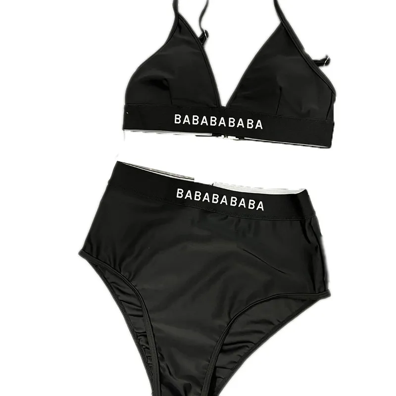 DesignerWomen Beach BH BRESS Black Luxury Sporty Underwear Bikinis Summer Sexig Split Padded Bathing Suit Lady Baddräkter
