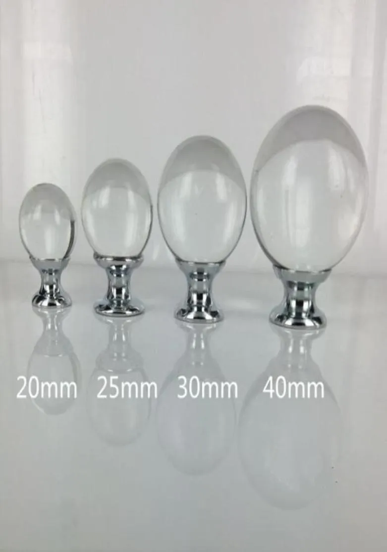 20mm 25mm 30mm 40mm Glass Drawer Cabinet Knobs S Silver Chrome Crystal Ball Dresser Door Handtag Moderna möbler Knobs3524878