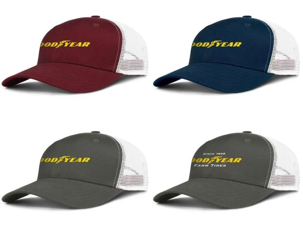 Goodyear Mens and Women Regolable Trucker Meshcap Custom Fashion Baseball personalizzato Classic Baseballhats Tyres Logo Goodyear T3109836