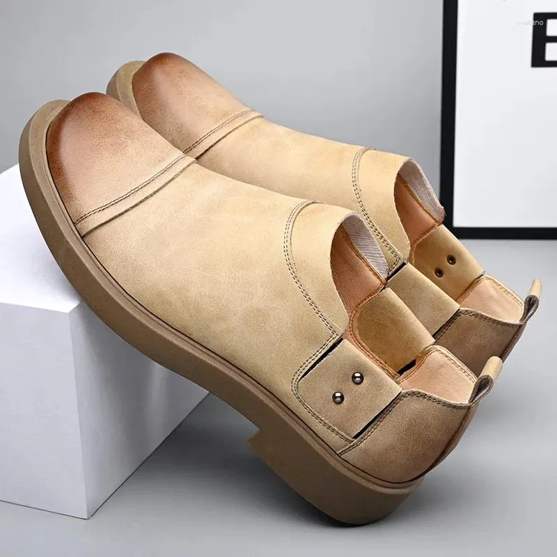 Casual Shoes Spring Autumn Vintage Work Men High Quality Business Tooling Dress Loafers Breattable Slip-On Luxury