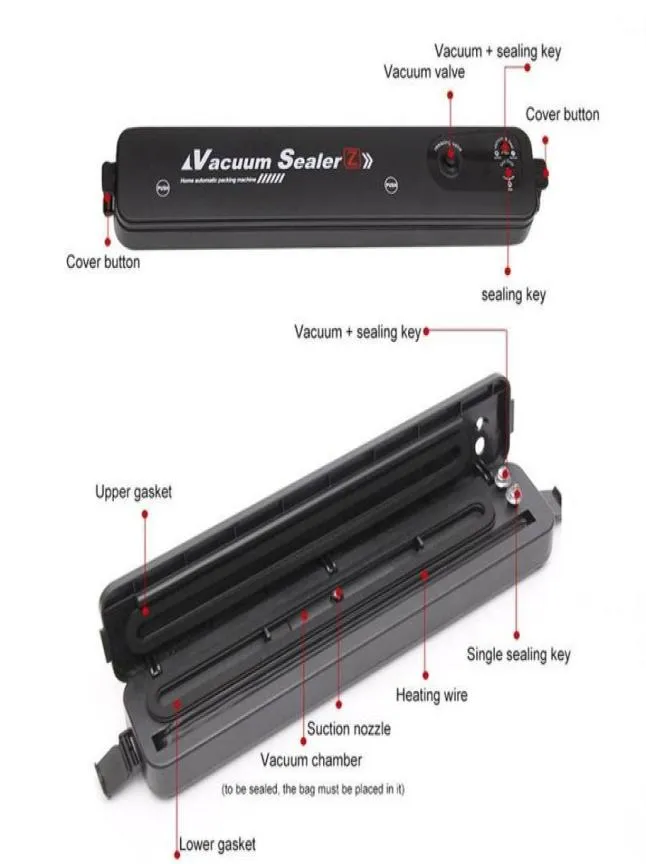 Selador de alimentos a vácuo 220V 110V MATIC Commercial Homany Food Vacuum Sealer Machine Incluir