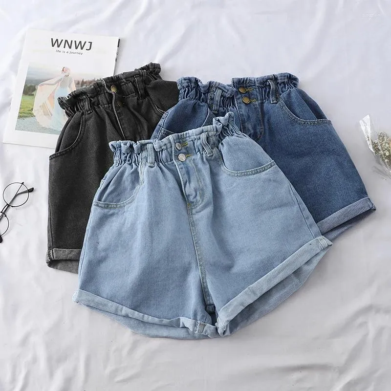 Kvinnors jeans matchar alla Sashes Casual Women Denim Shorts Crimping High midja Slim Summer Feminino Chic Ladies Bottom #06