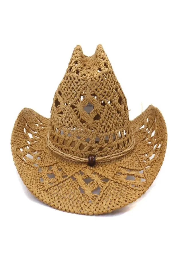 Wide Brim Hats Panama Men Big Khaki Band Casual Beach Sun Protection Western Cownoy Outdoor Straw Travel Women Summer9583369