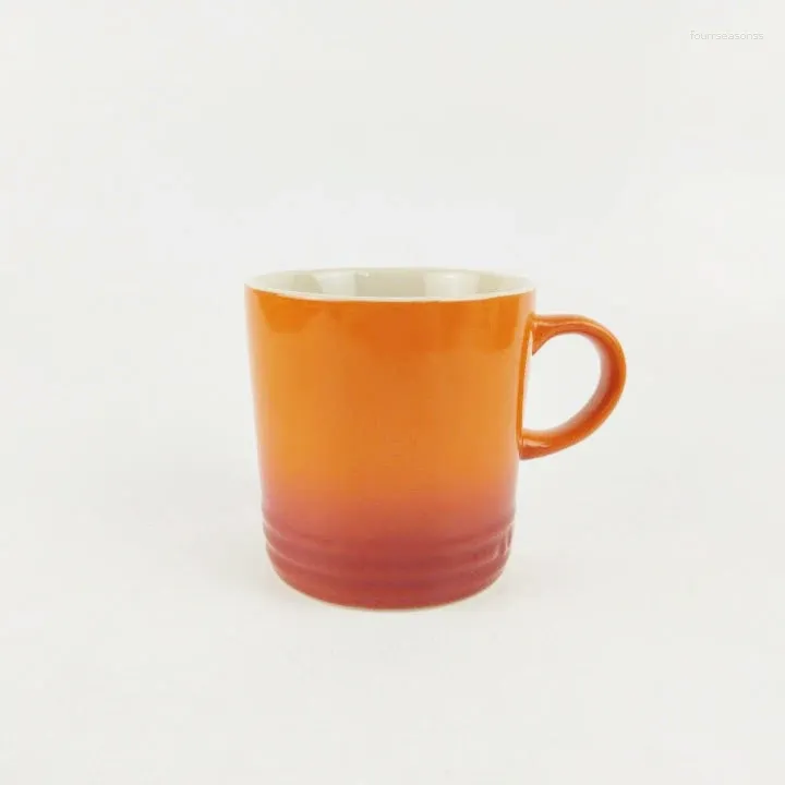 Becher Keramik -Tee -Tasse für Tassen Orange gelber Ofenwechseln Sie Glaze Büro und Heimhoroskop Kaffeegeschenke