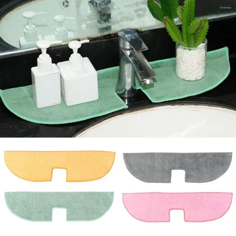 Bathroom Sink Faucets Splash Microfiber Countertop Protector Guard Faucet Absorbent Pad Drying Mat