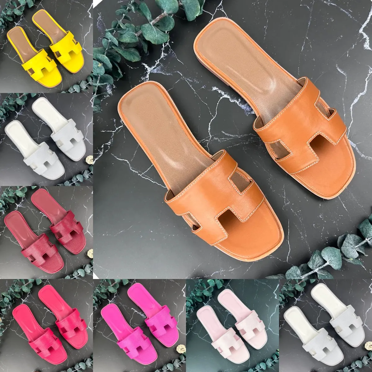 Designers chinelos deslizam clássicos de verão lento desenho animado de moda preguiçosa big robber rubro chinelos de couro sandálias de sapatos femininos