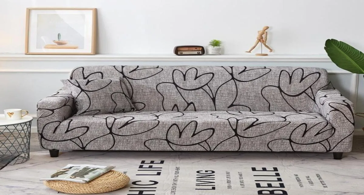 Élégant Sofa Modern Cover Spandex Polyester Floral 1234 Couch de canapé Chaise de couvercle de salon Meubles de salon Protector5567473