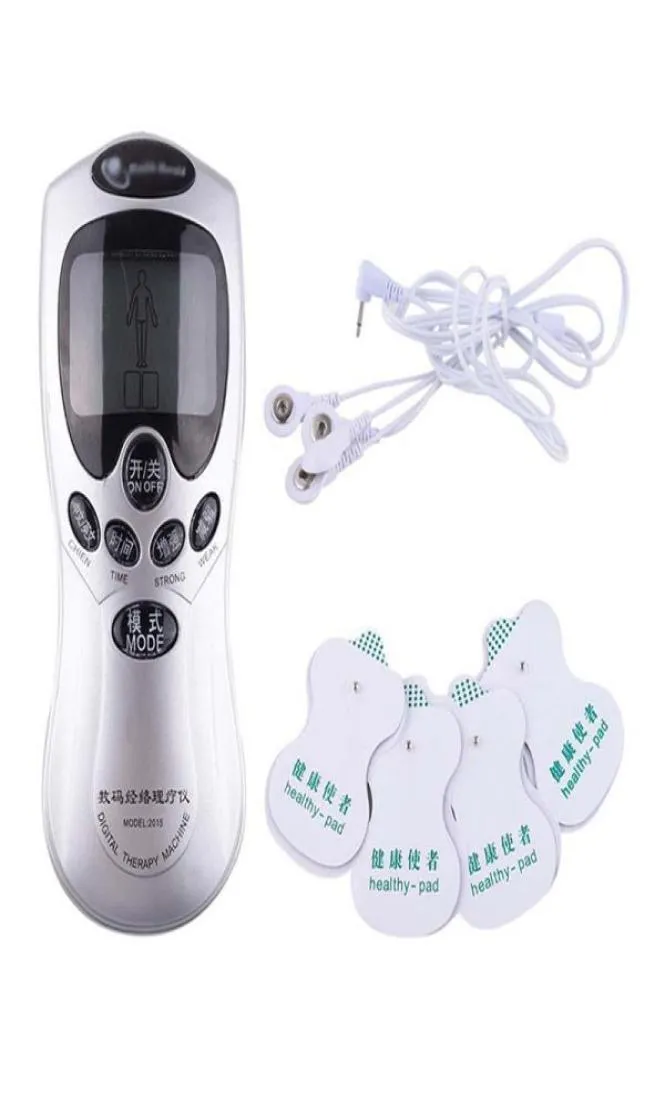 4 Elektrodkuddar TENS ACUPUNTURE MASSAGER Digital Electric Full Body Massager Digital Therapy Massage Machine1998783