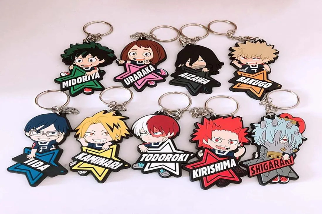 Boku No Hero Academia PVC Miękka wisiork brelokowy My Hero Academia Gift Llavero Chaveiro Jewelry Akcesoria Llavero Chaveiro1784122