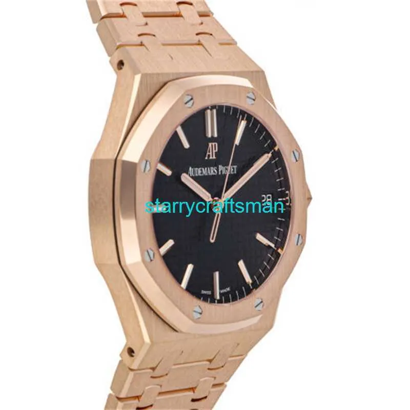 Luxury Watches APS factory Audemar Pigue Royal Oak Sign Rose Gold Mens Bracelet Watch 15500OR.OO.1220OR.01 stS6